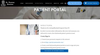 
                            7. Online Patient's Portal - Dr.Thomas Downes