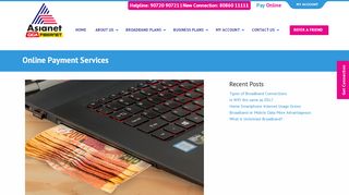 
                            2. Online Payment Services - Asianet Broadband