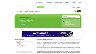
                            5. Online Payment Systems : E-Gold full description