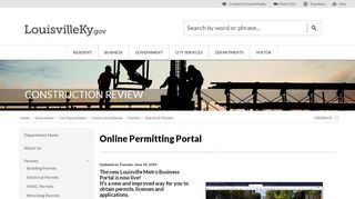 
                            1. Online Permitting Portal | LouisvilleKy.gov