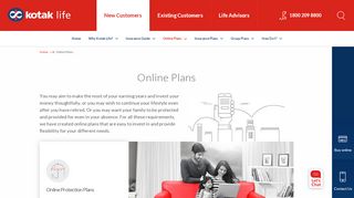 
                            1. Online Plans - Kotak Life Insurance