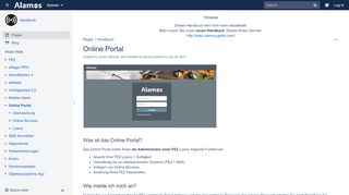 
                            1. Online Portal - Handbuch - Alamos GmbH