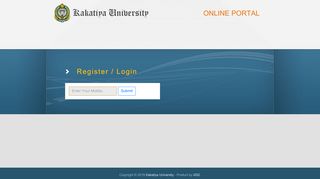 
                            5. Online Portal | Kakatiya University