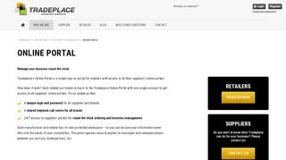 
                            4. Online portal : Tradeplace