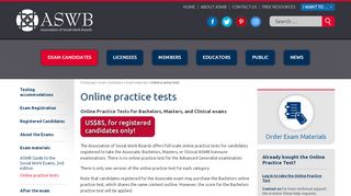 
                            1. Online practice tests - ASWB