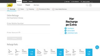 
                            5. Online Recharge - Idea Prepaid & Postpaid