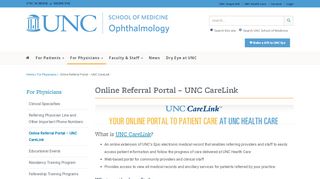 
                            5. Online Referral Portal - UNC CareLink | Department of Ophthalmology