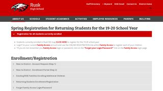 
                            9. Online Registration & Enrollment - Rusk Independent School District