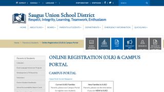 
                            4. Online Registration (OLR) & Campus Portal - Saugus Union ...