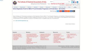 
                            4. Online Registration Portal for GMCS, ITT and ... - ICAI