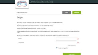 
                            7. Online Registration Software for USY International Convention 2017