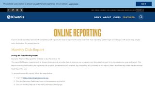 
                            2. Online Reporting - Kiwanis