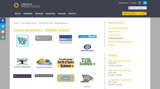 
                            9. Online Resources Lincoln Middle School | Student Resources