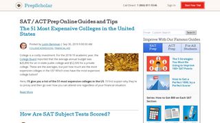 
                            3. Online SAT / ACT Prep Blog by PrepScholar