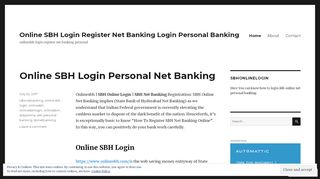 
                            4. Online SBH Login Register Net Banking Login Personal ...