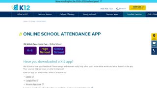 
                            1. Online School Attendance App | K12