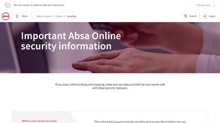 
                            2. Online security information - Absa