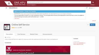 
                            11. Online Self Service | ONE.KPU
