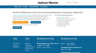 
                            7. Online ServiceCenter der Augsburger Allgemeine