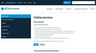 
                            4. Online services - Alberta Blue Cross