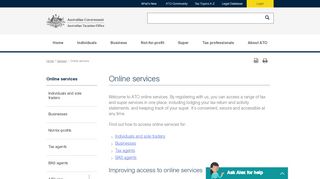 
                            3. Online services | Australian Taxation Office