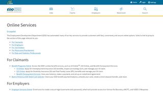 
                            6. Online Services - California Employment Development Department