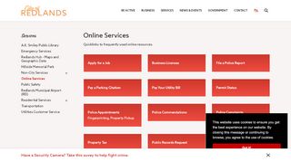 
                            3. Online Services - City of Redlands