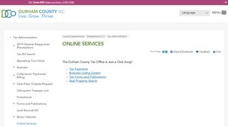 
                            7. Online Services | Durham County