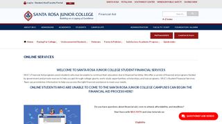 
                            3. Online Services - Financial Aid | Santa Rosa Junior College