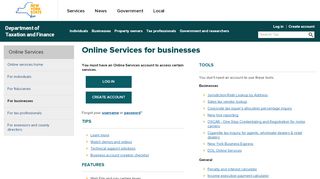
                            9. Online Services for businesses - tax.ny.gov