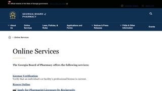 
                            6. Online Services | Georgia Board of Pharmacy