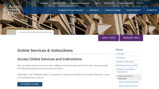 
                            1. Online Services & Instructions | Austin Community College District