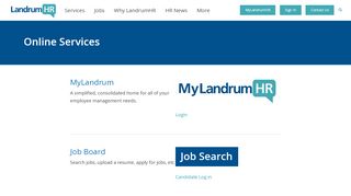 
                            6. Online Services - LandrumHR login pages