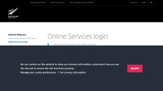 
                            2. Online Services login | Immigration New Zealand
