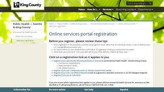 
                            1. Online services portal registration - King County