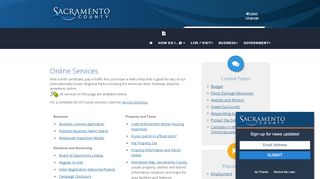 
                            1. Online Services - Sacramento County