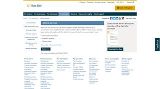 
                            2. Online services - Sun Life Financial