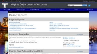 
                            3. Online Services - Virginia Department of Accounts