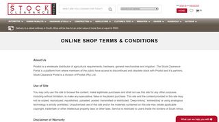 
                            1. Online Shop Terms & Conditions - Stock Clearance Portal