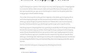 
                            3. Online Shopping Portals – The Points Guy