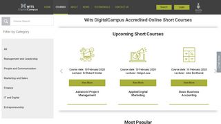 
                            5. Online Short Courses - Wits DigitalCampus