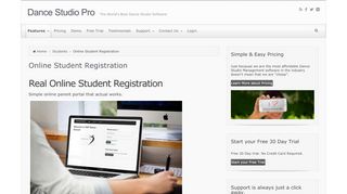 
                            4. Online Student Registration | Dance Studio Pro