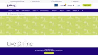 
                            10. Online study | Live Online | Kaplan UK