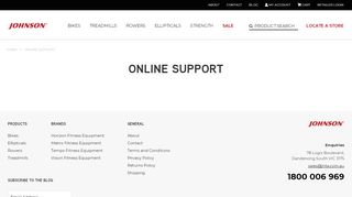 
                            4. Online Support - Johnson Health Tech Australia