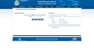 
                            3. Online Taxpayer Search - e.srb.gos.pk