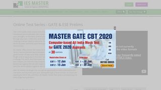 
                            8. Online Test Series for ESE Prelims and GATE - IES Master