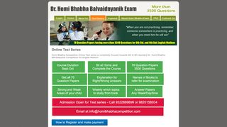 
                            7. Online Test Series - Homi Bhabha Competition