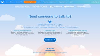 
                            1. Online Therapy & Free Counseling, Someone To Talk To | 7 Cups