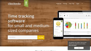 
                            9. Online time tracking: clockodo tracks your work time