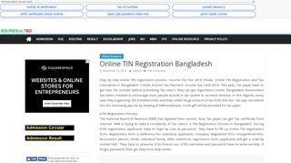 
                            3. Online TIN Registration Bangladesh | eduresultbd.com